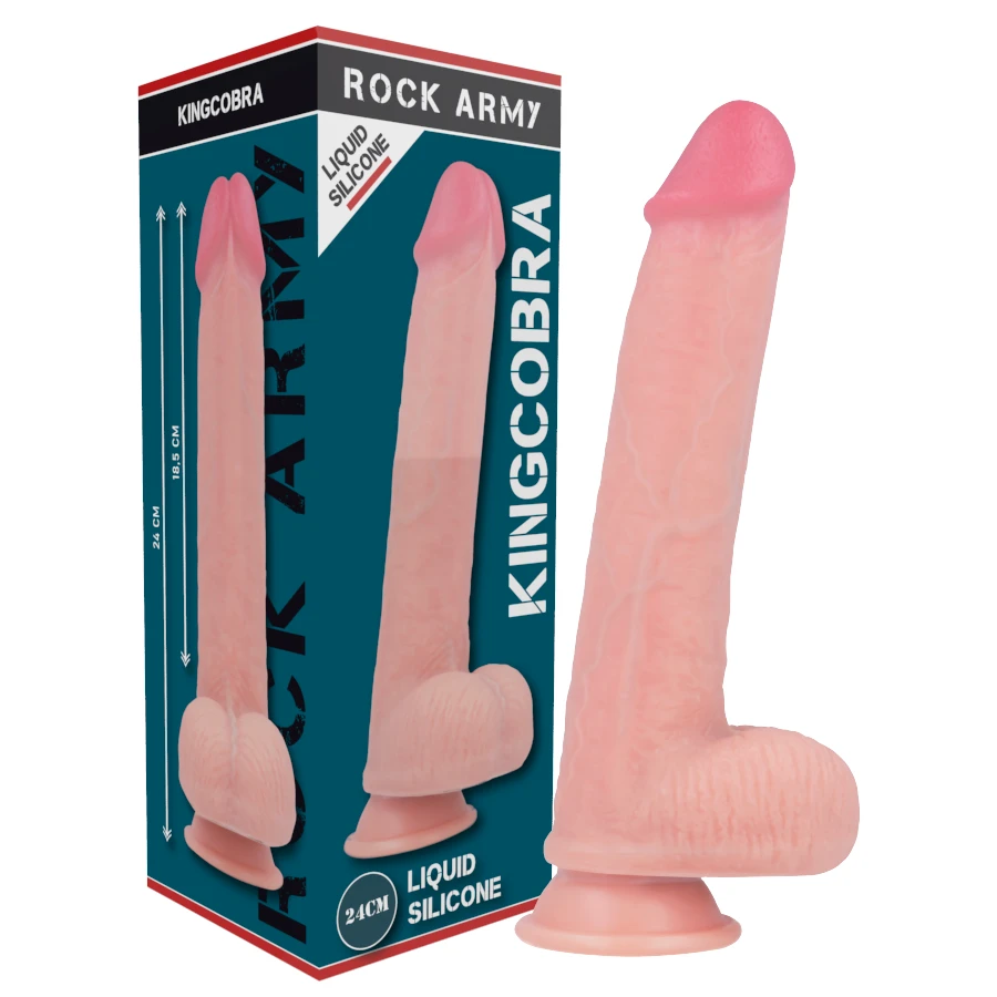 ROCKARMY - LIQUID SILICONE PREMIUM KINGCOBRA REALISTICO 24CM